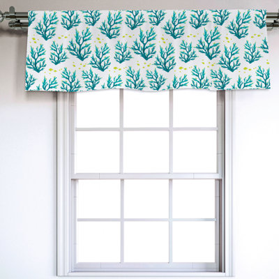 Sateen Floral Ruffled Window Valance