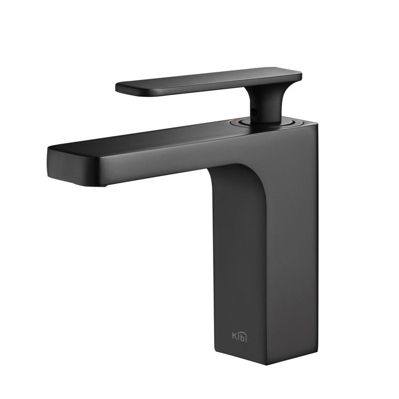 Infinity Single-Hole Single-handle Bathroom Faucet, Matte Black, With Pop Up Drain