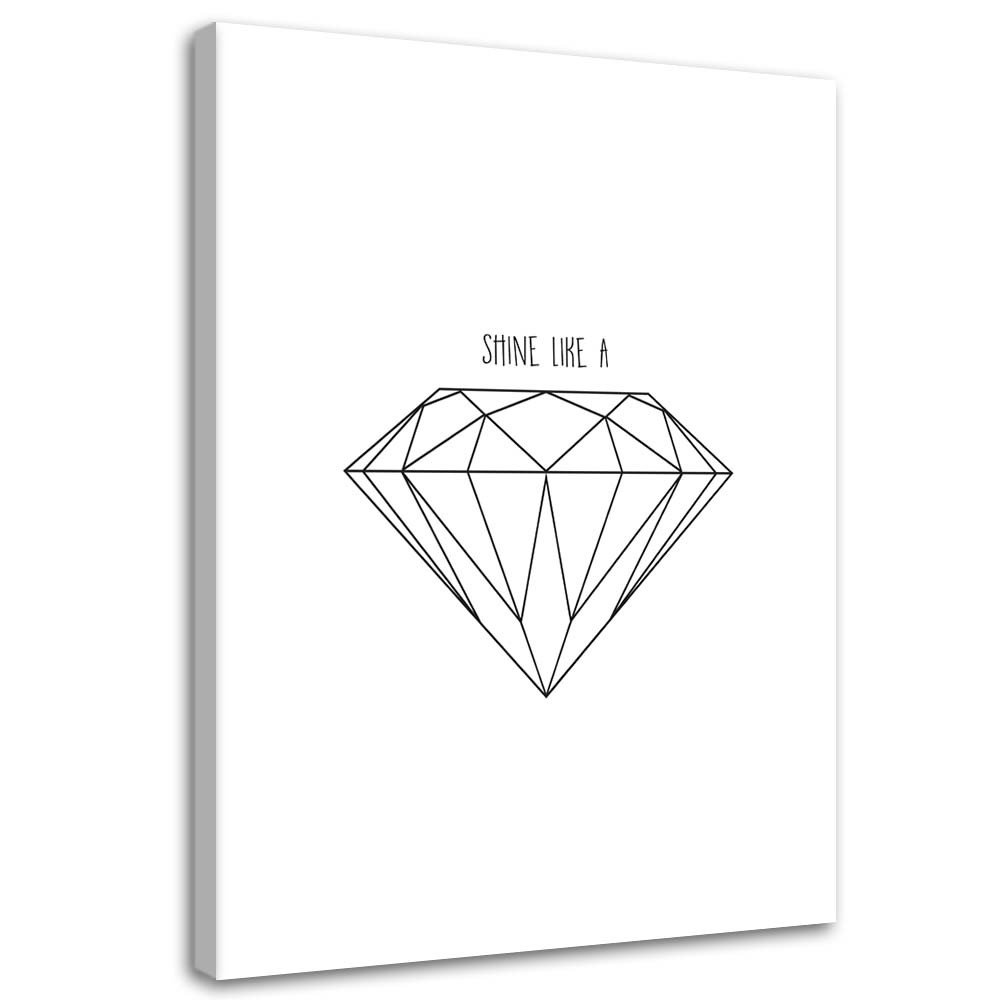 Leinwandbild Drawn diamond