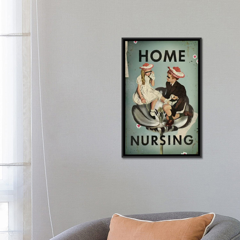 « home allaitement », art textuel sur toile, H 26 po x l 18 po x P 1,5 po, Toile avec cadre noir, Pas de tapis