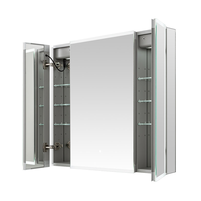 Armoire à pharmacie à DEL avec prises électriques Edge Royale, l 36 po x H 32 po x P 5 po, désembueur, miroir à DEL réglable 3X