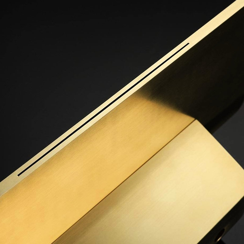 Golden Waterfall Bathroom Sink Faucet - Brass, Soft Water Flow In Gold Quality Advanced Manufacturing, Gold