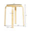 Chaise d'appoint empilable en bois massif Ginyard