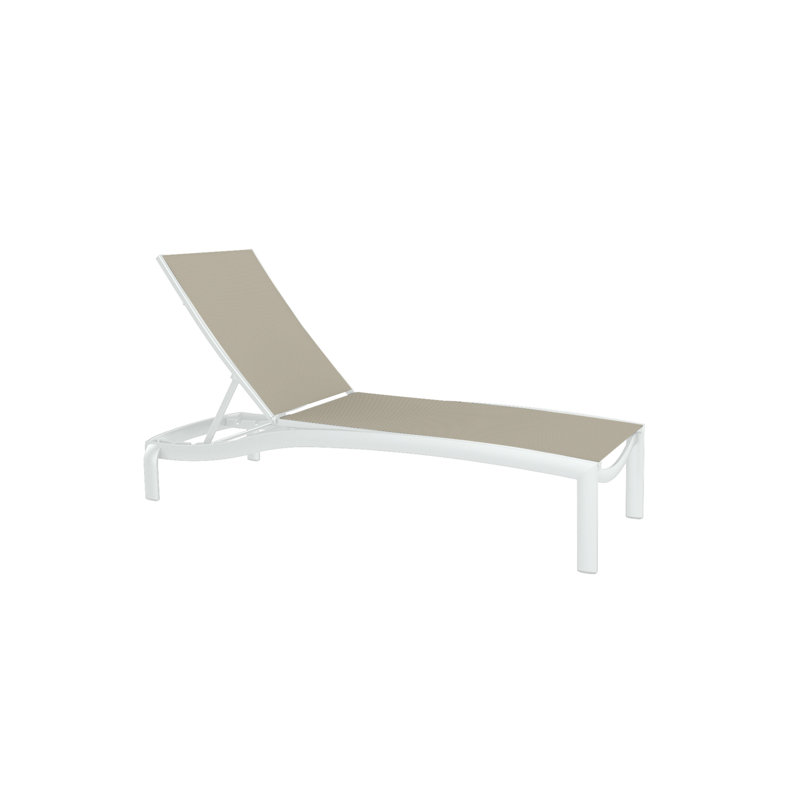 Chaise longue simple 78,5 po Kor, Eau gazeuse, Neige