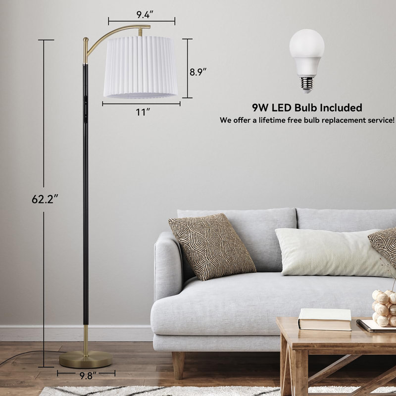 Floor Lamp, Black Gold