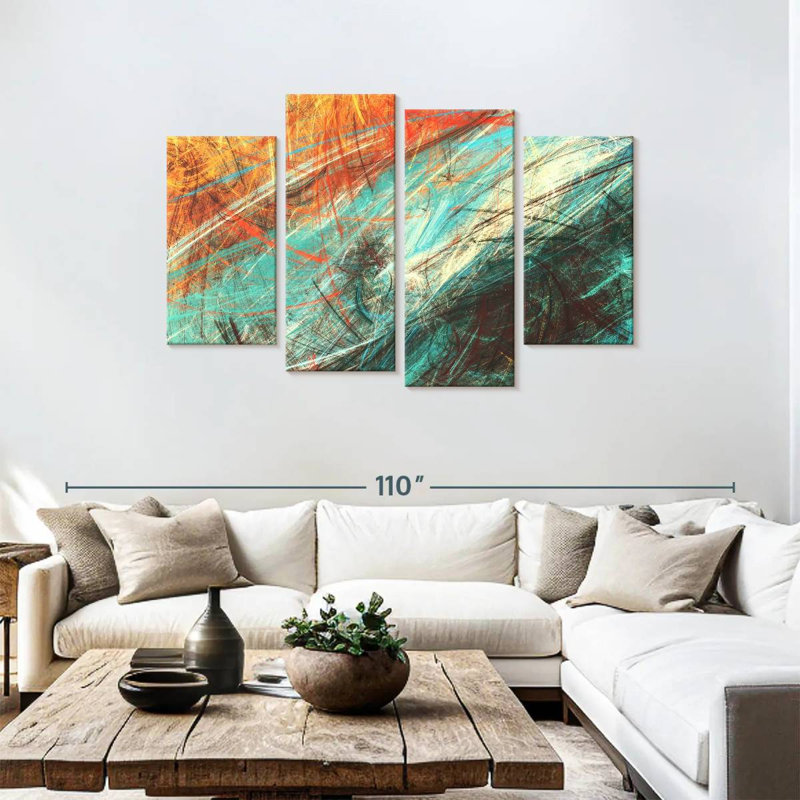 «Avery Elemental Clash Abstract», H 48 po x l 75 po