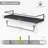 Black suspended bathroom wall storage