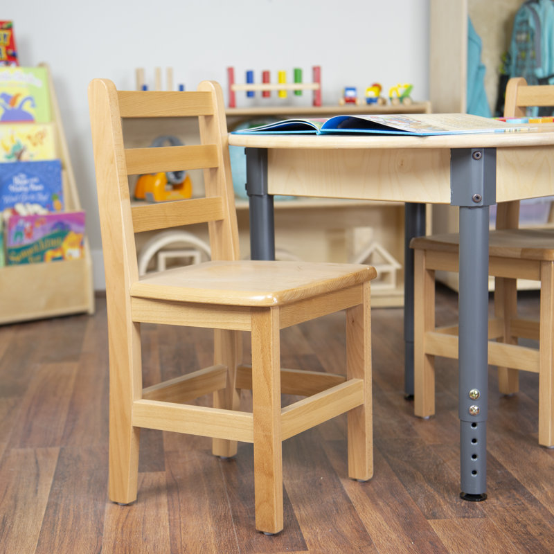 Hardwood Ladderback Chair-Carton of (2), 15.25" H
