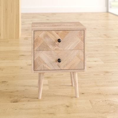 Rudden 45cm W Solid Wood Bedside Table