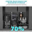 Évier de cuisine à double cuve encastrable 36 po x 19 po x 10 po noir bronze industriel avec deux cuves profondes de 10 po