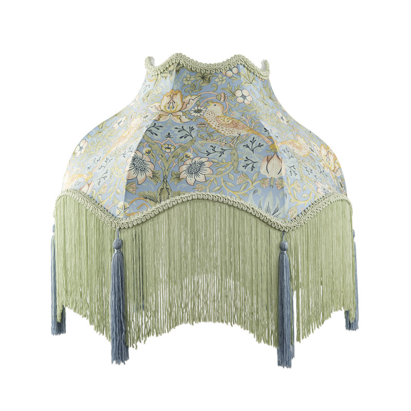 20cm H Fabric Empire Lamp Shade ( No Direct Attachment Method ) in Green