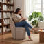 Fauteuil d'appoint pivotant avec dossier haut-1690956894