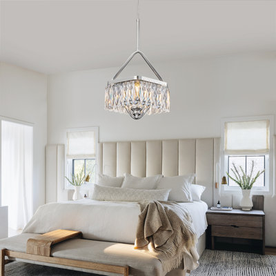 Luminaire suspendu moderne en cristal lustre carré carré pour îlot de cuisine pour vestibule (1 paquet)