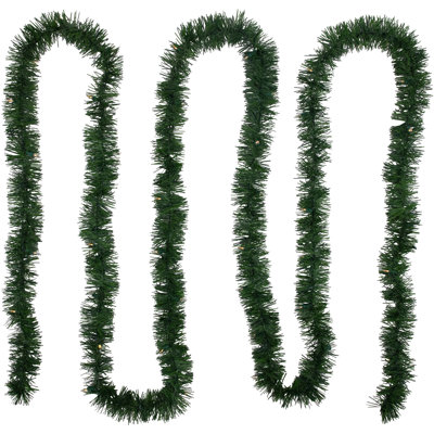 216'' in. Lighted Faux Pine Garland