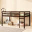 Base de lit mezzanine basse, plateforme de lit avec barrières de sécurité et échelle, lit en bois massif, aucun sommier requis, simple et double-1324786508-1324786511