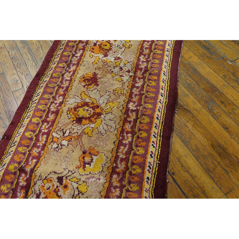 Tapis de couloir clair en laine Agra