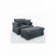 Fauteuil en velours côtelé avec repose-pieds-1496291000