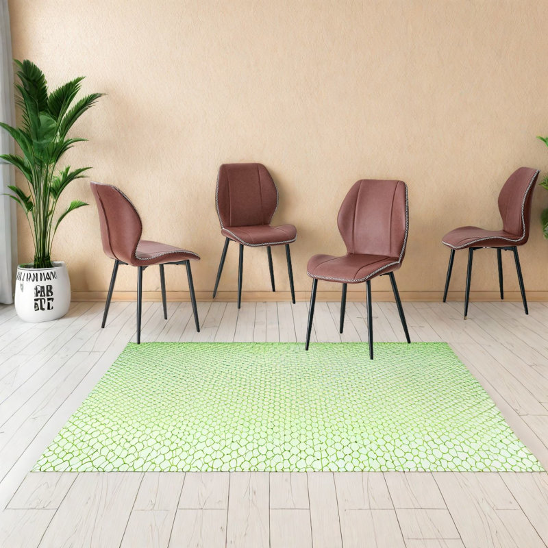 Ensemble de 4 chaises de salle à manger confortables en cuir d'unité centrale