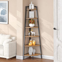 60 Inch Tall Corner Shelf, 5 Tier Small Bookcase, Industrial Plant Stand  for Living Room, Bedroom, Home Office - On Sale - Bed Bath & Beyond -  34320299