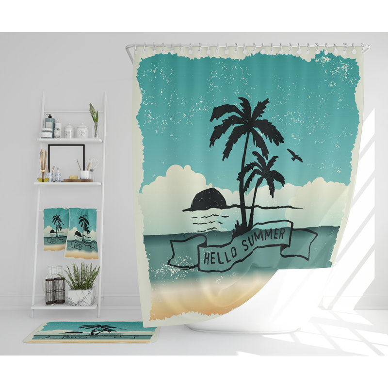 Nellora Polyester Shower Curtain Set