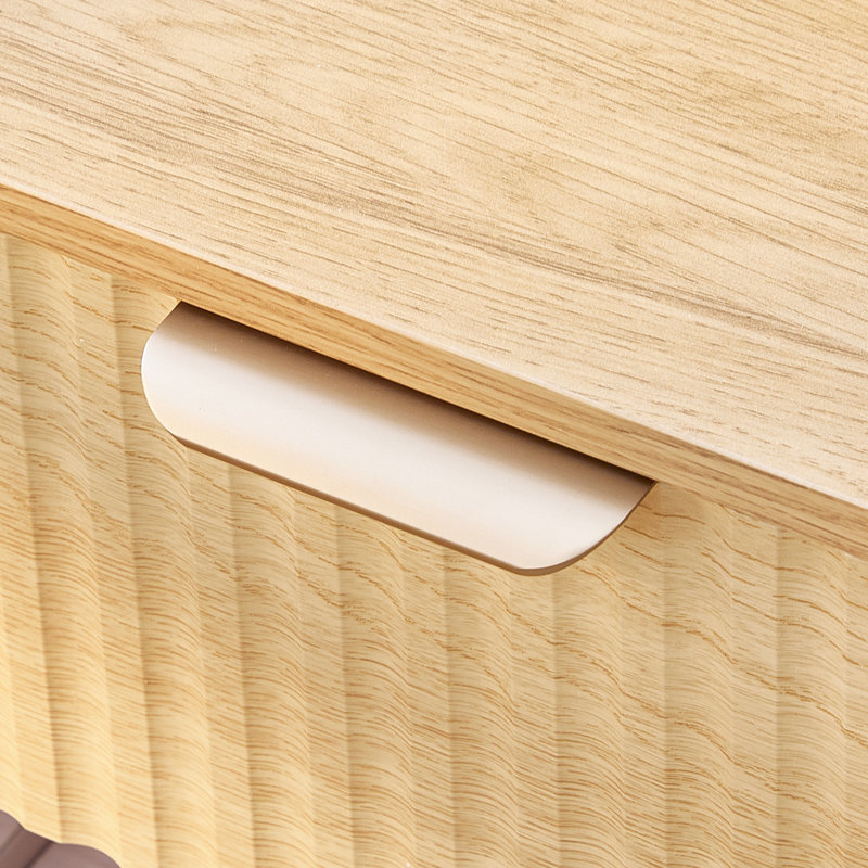 Table de chevet de 19,7 po de largeur avec 1 compartiment ouvert et 1 tiroir, Naturel