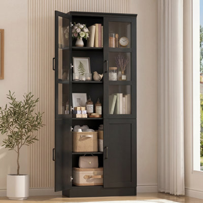 79.7" Tall Book Cabinet Storage Bookcase
