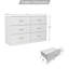 Commode moderne à 6 tiroirs pour la chambre à coucher - Vaste commode de rangement, robuste et sécuritaire-167760437