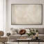 Très grand art mural imprimé sur tissu - Neutre abstrait subtil superposé à motifs superposés, décoration pour salon ou chambre à coucher - «Assemblage requis du cadre (cadre non fini)»-105075826