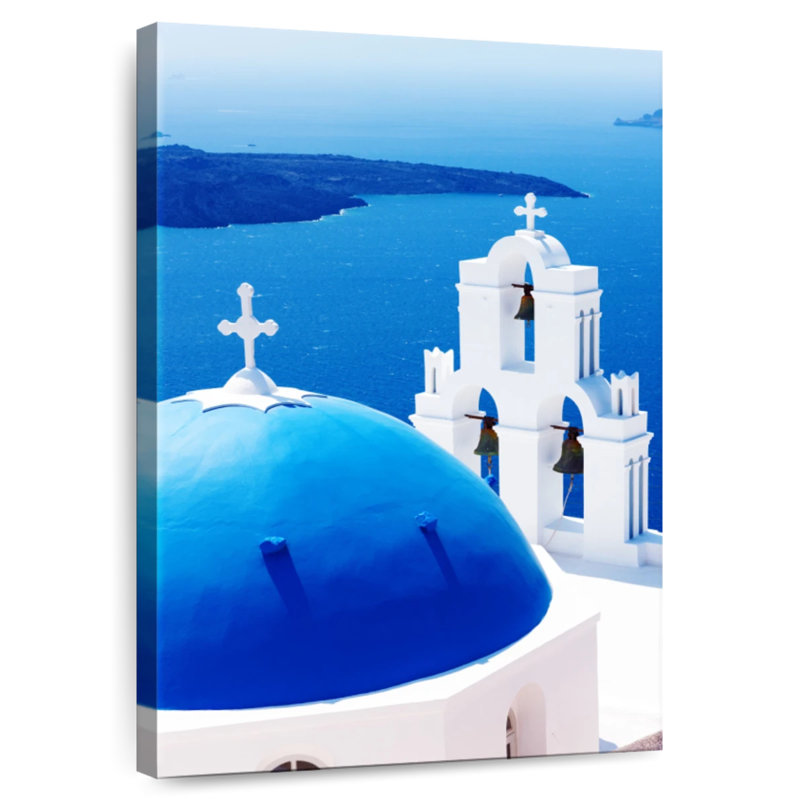 Église dôme bleue Adella, H 51 po x l 34 po