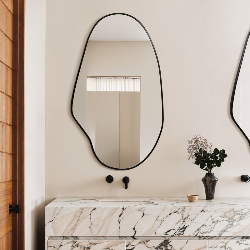 Miroir d'appoint mural noir