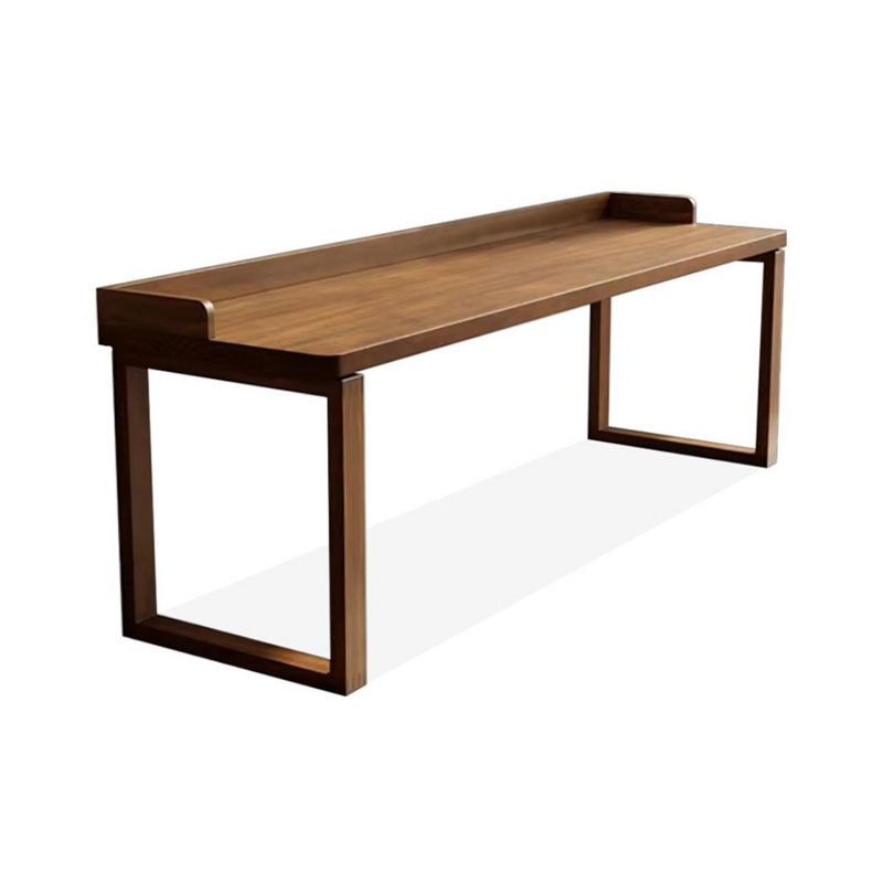 Bureau double en bois massif avec cloison, H 29,53 po x l 55,12 po x P 23,62 po