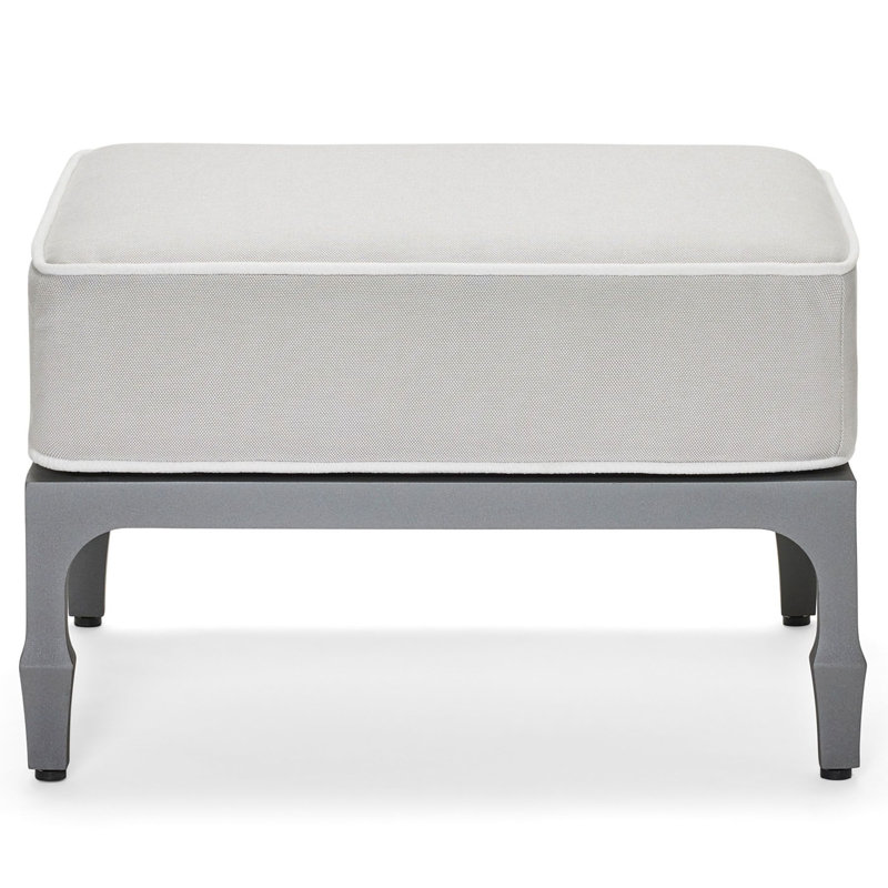 Alberti Outdoor Ottoman, Matte White