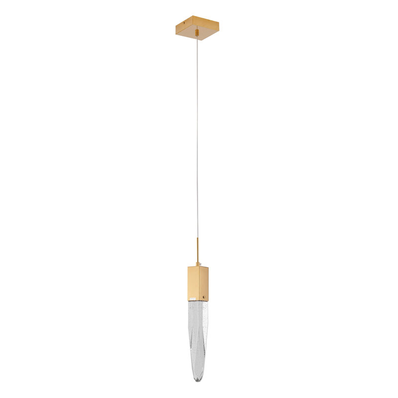 Elsmere 1 - Light Crystal Pendant With Black Frame, Gold