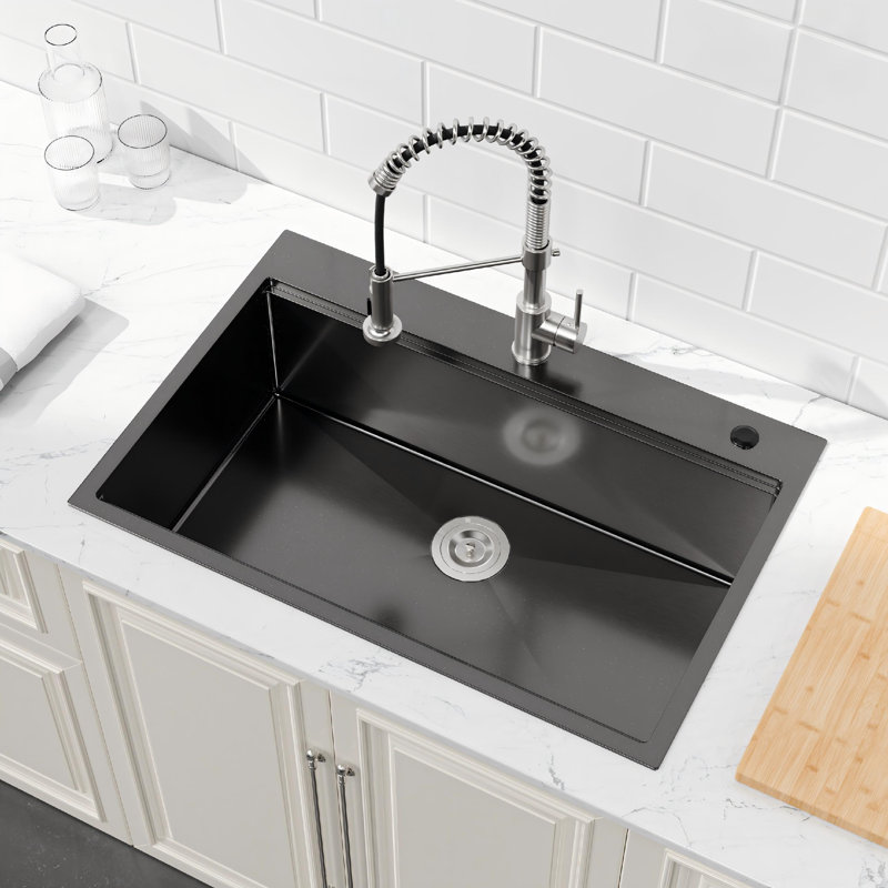 Évier de cuisine encastré 36 po x 22 po en acier inoxydable avec planche à découper