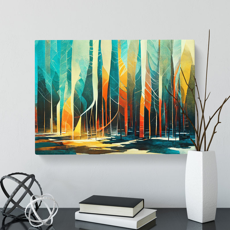 Modern Abstract Forest - Wrapped Canvas, 50cm H x 76cm W x 3cm D