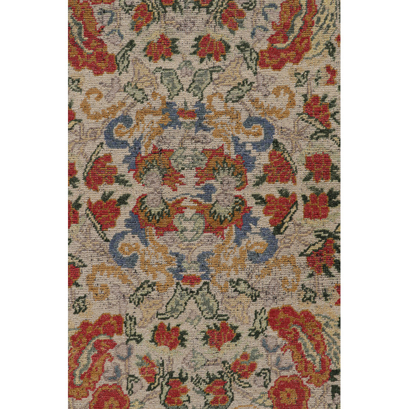 Rug & Kilim’S Classic Style Rug In White With Floral Patterns, Rectangle 4'3" x 7'9"