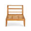 Ensemble de conversation modulaire de jardin en bois d'acacia 6 pièces en forme de L