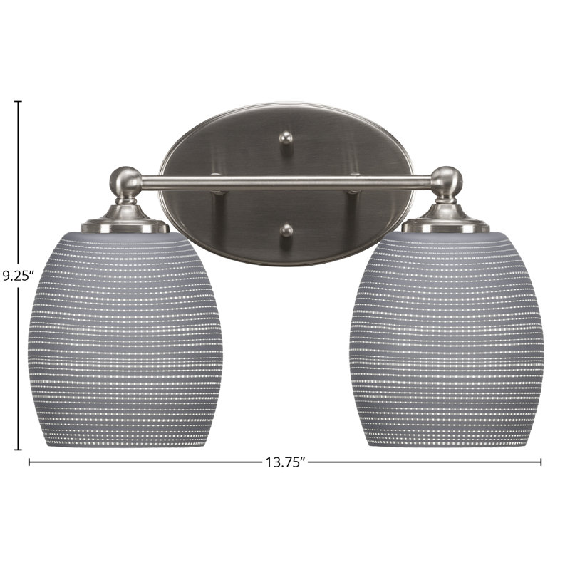 Barre d'éclairage de salle de bain Aitkens, Nickel brossé, 2
