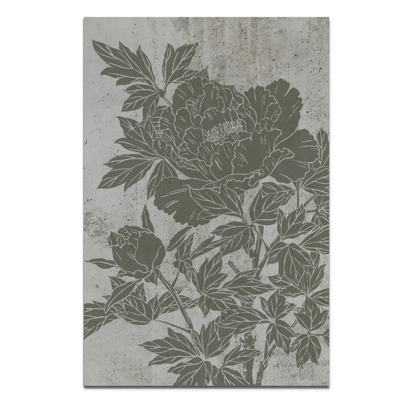Blooming pivoine II - impression, H 12 po x l 8 po x P 1,5 po, Toile tendue