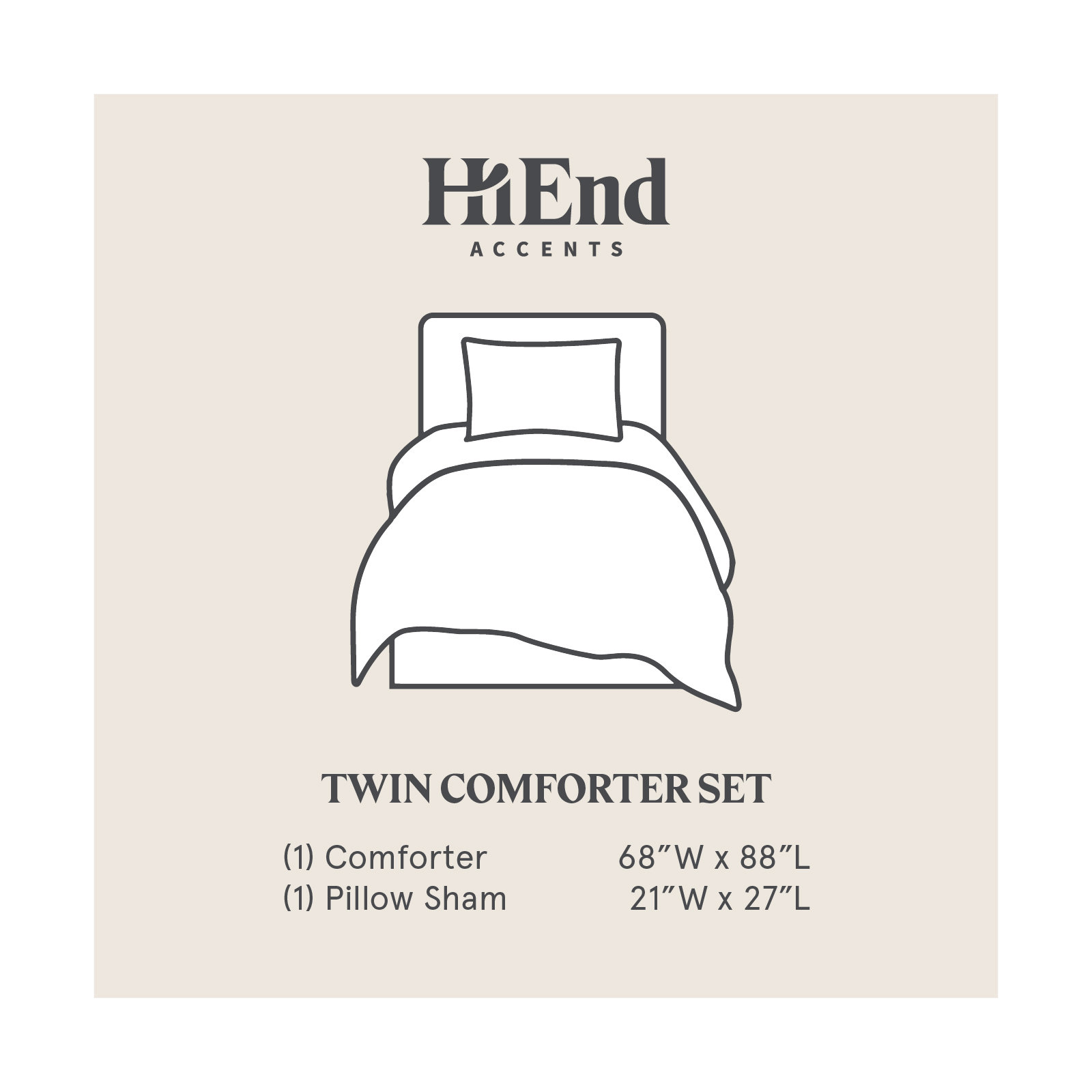 Cotton Voile Classic Casual Modern Rustic Soft And Lightweight Comforter Set, Queen Comforter + 2 Standard Shams, Sable