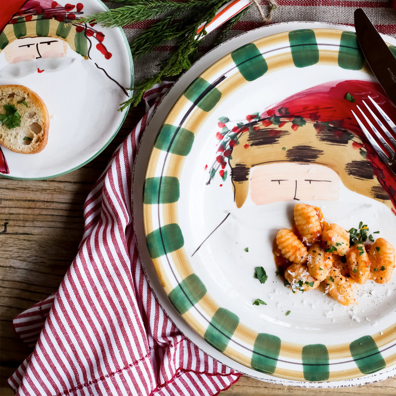 Old St. Nick Handmade Earthenware Salad/Dessert Plate