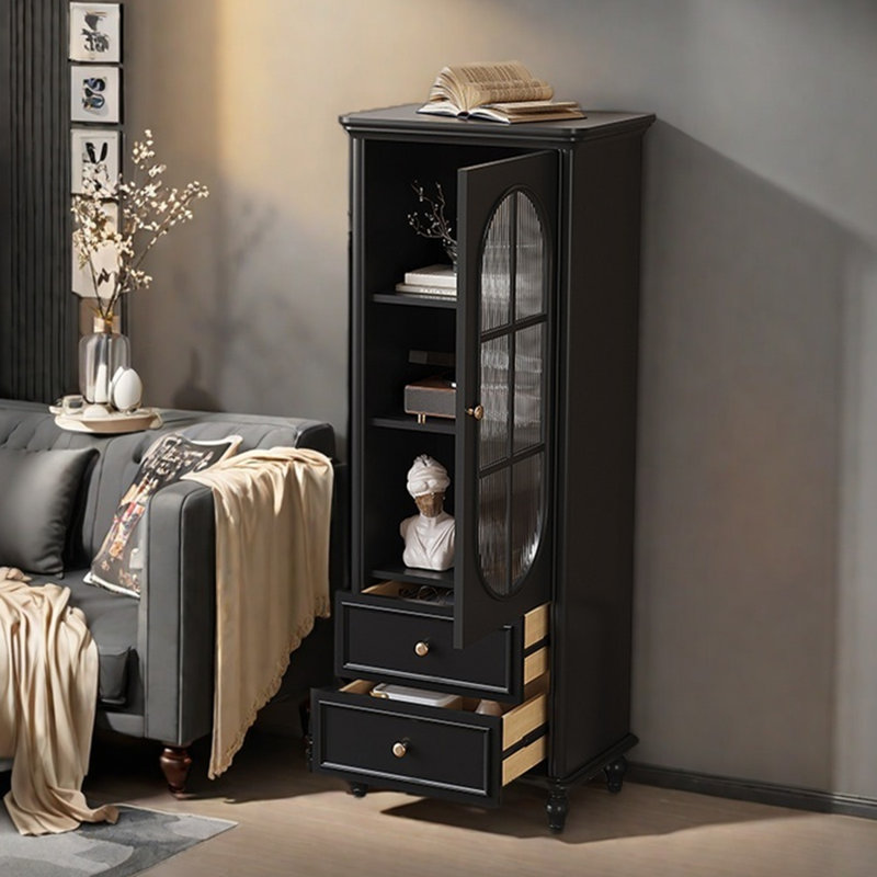 Modern multi-functional glass door sideboard