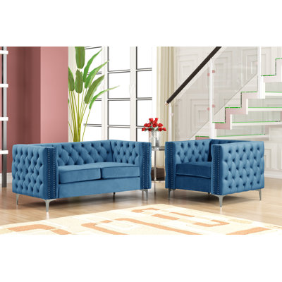 Virgil 2 - Piece Velvet Living Room Set