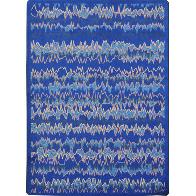 Tapis bleu touffeté Static Electricity
