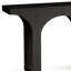 Console, plateau rectangulaire de 47 po de long, base arquée noire moderne