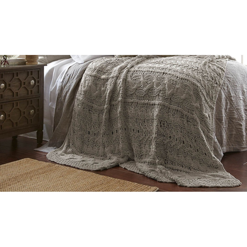 Chima Cable Knit Coverlet - Queen, Queen Coverlet