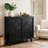 31" Black Wood Accent Cabinet