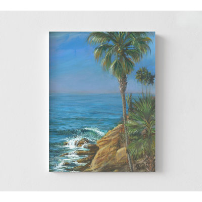 Heisler Park Cliff par William Thompson, Laguna Beach House Decor, California Cliff, peinture, chambre à coucher tropicale, idée de rénovation