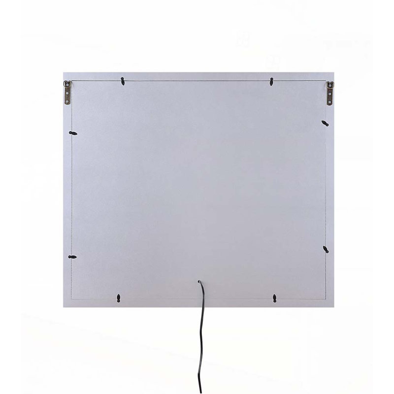 Rectangular Accent Mirror with Faux Diamonds & Light Function (Bulbs Not Included)
