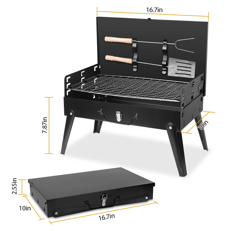 GrillFest 18 Tailgate Machine Portable Table-Top Charcoal Grill